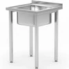 „Budget Line“ vieno dubenio baseino kriauklė STEEL 600 x 600 x 850 cm – Hendi 816752