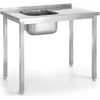 Vieno dubenio kairioji baseino kriauklė Budget Line STEEL 800 x 600 x 850 cm – Hendi 816776