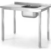Vieno dubenio dešinioji baseino kriauklė Budget Line STEEL 1000 x 600 x 850 cm – Hendi 816783