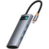 Baseus Metal Gleam Series 7-in-1 USB-C šakotuvas (HUB) prijungimo stotelė, pilka (Kosminė pilka)