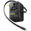 Įkroviklis Baseus Baseus EnerCore CG11 Charger Retractable 2AC+2U + 70W, Juodas