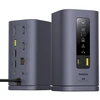 Baseus Spacemate USB-C 11w1 | 3x HDMI@60Hz | 2x USB-A 10Gb/s | 1x USB-C 10Gb/s | RJ45 | 2x USB-A | 1x USB-C (PD) | 1x Minijack 3,5mm pilka