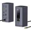 Baseus Spacemate USB-C 11w1 | 3x HDMI@60Hz | 2x USB-A 10Gb/s | 1x USB-C 10Gb/s | RJ45 | 2x USB-A | 1x USB-C (PD) | 1x Minijack 3,5mm pilka