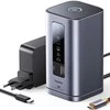 Baseus Spacemate RD1 11w1 USB-C | 2xHDMI 4K@60Hz | 2xDP 4K@60Hz | 2xUSB-A 10Gb/s | USB-C 10Gb/s | RJ45 | USB-A 480Mb/s | USB-C PD | mini jack 3.5mm | kroviklis EU pilka