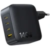 Baseus Sieninis įkroviklis EnerFill FH11 140W USB-A + 3xUSB-C QC PD3.1, juodas