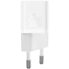 Baseus GaN5 USB-C 30W su kablem Baseus Dynamic 3 USB-C 100W 1m - balta