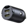 Baseus Tiny Star Mini Car Charger USB-C/USB-C 30W Cosmic juodos spalvos