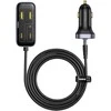 Baseus BackseatPal L1 110W automobilinis įkroviklis 3 x USB-A + 3 x USB-C su 1.5m Extension Kabelis - juodos spalvos