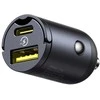 Baseus Tiny Star Mini Car Charger USB-A/USB-C 30W Cosmic Juodas