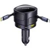"Baseus PD" automobilinis įkroviklis 1x USB-C + USB-A prievadas 90W, juodas