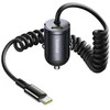 Baseus Automobilinis įkroviklis Tiny Star 30W 12-24V USB-C PD3.0 su integruotu USB-C kabeliu 30W 1.4m, juodas