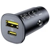Baseus Automobilinis įkroviklis GoTrip 30W 12-24V USB-A + USB-C QC PD, juodas