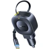 Baseus Automobilinis įkroviklis 12-24V 45W USB-C PD su ištraukiamu 0.8m USB-C laidu PrimeTrip VR2, juodas