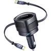 "Baseus PD" automobilinis įkroviklis 2x USB-C prievadas 60W, juodas