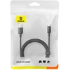 Baseus Silky 3A USB-A – USB-C kabelis 1 m – juodas