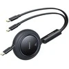 Baseus Kabelis przewód zwijany 2w1 USB-C 100W 1.2m - juoda