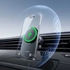 Baseus PrimeTrip VC2 Pro su ładowarką Qi2.2 su wentylatorem na kratkę nawiewu - juoda
