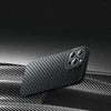 Magnetic Case Baseus Sintetinio pluošto serija, skirta iPhone 14 Pro (juodas)+ grūdintas stiklas + valymo rinkinys