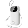 Baseus Powerbank 10000mAh 45W FC31 Qpow 3 su wyświetlaczem kablami USB-C iPhone Lightning - balta
