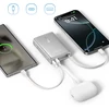 Baseus PicoGo 10 000 mAh 45 W išorinė baterija su skaitmeniniu ekranu ir integruotu USB-C laidu – titano spalvos
