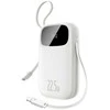 Baseus Powerbank 10000mAh su wyświetlaczem wbudowanymi kablami EnerFill FC31 22.5W - balta