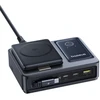 „Baseus NOMOS 140W Qi2 5in1“ belaidis ausinukas su ištraukiamu USB-C laidu ir skaitmeniniu ekranu – juoda