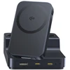 Baseus Stacja ładująca 6w1 bezprzewodowa USB-A USB-C 2x gniazdo AC 67W - juoda