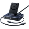 Stacja ładująca Baseus Nomos NH21 6w1 245W bezprzewodowa su dwoma zwijanymi kablami USB-C - juoda