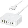 „Baseus“ įkroviklis „Baseus EnerFill FH21“ įkrovimo stotelė 120 W, 4xUSB-C + 2xUSB-A, balta