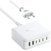 „Baseus“ įkroviklis „Baseus EnerFill FH21“ įkrovimo stotelė 120 W, 4xUSB-C + 2xUSB-A, balta