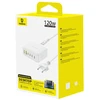 „Baseus“ įkroviklis „Baseus EnerFill FH21“ įkrovimo stotelė 120 W, 4xUSB-C + 2xUSB-A, balta