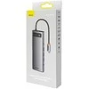 Hub USB-C 12in1 Baseus Metal Gleam Series Pilkas