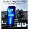 Automobilinis laikiklis-įkroviklis Choetech T203-F 15W Gravity Car Charger Holder juodas