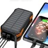Choetech B659 Solar Power Bank su indukciniu įkrovimu 2x USB 10000mAh Qi 5W - juoda - oranžinė