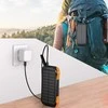 Choetech B659 Solar Power Bank su indukciniu įkrovimu 2x USB 10000mAh Qi 5W - juoda - oranžinė