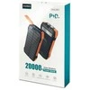 Choetech B567 saulės energijos blokas su indukciniu įkrovimu 3x USB 20000mAh 20W / QC 18W / Qi 10W (juodai oranžinė)