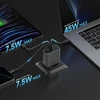 Cuktech CUKAD653EUGR 65W GaN Wall Charger 2 x USB-C 1 x USB-A – pilkos spalvos