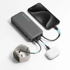 Cuktech CUKP200NGLLG 55W 20000mAh Powerbank with Built-in USB-C Cable - Baltas