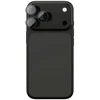 „AmazingThing“ stiklinis dėklas „Apple iPhone 17 Pro / Pro Max“ su pilku aliuminio rėmeliu