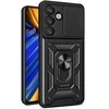 Hybrid Armor Camshield dėklas su Stand and Camera dėklas skirtas Realme GT 7 Pro 5G – juodos spalvos