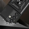 Hybrid Armor Camshield dėklas su Stand and Camera dėklas skirtas Realme GT 7 Pro 5G – juodos spalvos
