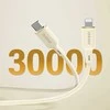 Dudao L7SE 3in1 USB-A – 2x USB-C / Lightning 66W kabelis 1.2m – beige