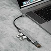 Dudao HUB 4in1 USB-C – 4x USB-A (3 x USB2.0 / USB3.0) 6.3cm juodos spalvos (A16T)