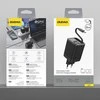 Dudao A67EU GaN 67W sieninis įkroviklis su integruotu ištraukiamu USB-C maitinimo laidu greitam įkrovimui - Juodas