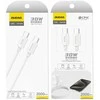 Dudao L4C USB-C / USB-C 30W kabelis 1.2m – baltos spalvos