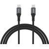 Dudao L3CC USB-C – USB-C 60W 1.2m pintas kabelis – juodos spalvos