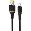 Dudao L25L 30W USB-A - Lightning kabelis su minkštu silikoniniu apvadu Lightning 1m - Juodas