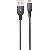 Dudao 3A 30W L3SL USB-A – Lightning kabelis Braided 1.2m – juodos spalvos