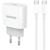 Dudao A14EUC PD 20W USB-C laidinis įkroviklis su kabelis – baltos spalvos