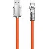 Dudao L24AL USB-A – Lightning kampinis kabelis su 180° rotation 30W 1m – oranžinės spalvos